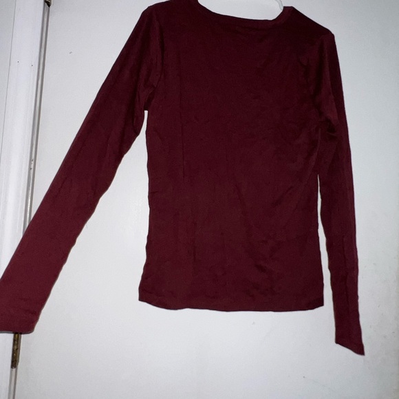 a new day Women's Long Sleeve V-Neck Top - Deep Red - Picture 6 of 6